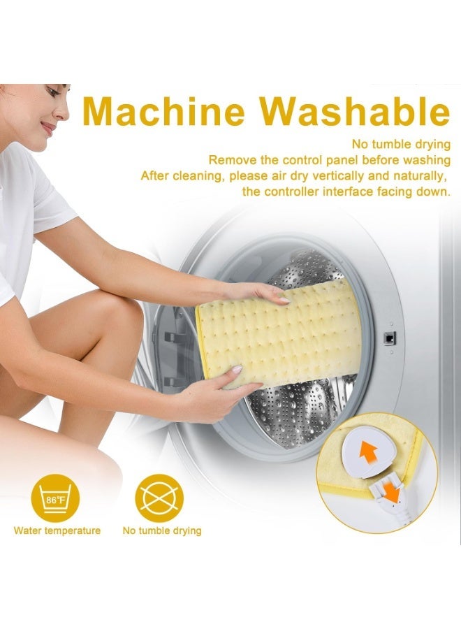 وسادة تدفئة كهربائية بمستويات حرارة قابلة للتحكم ومؤقت | وسادة حرارة للاستخدام الجاف والرطب وراحة يومية - Image 2